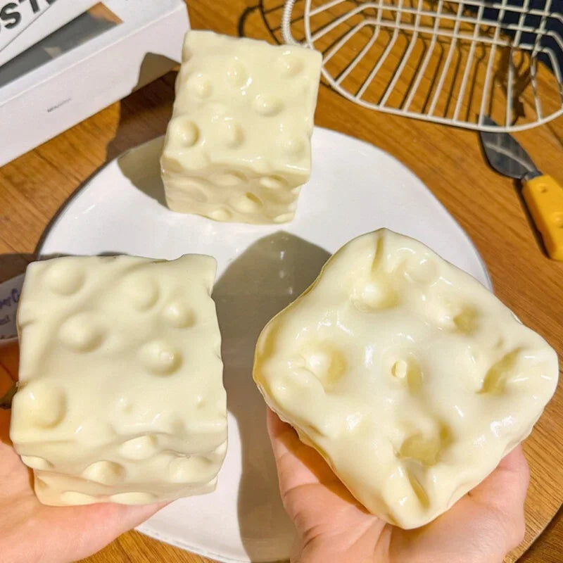 Light Yellow Cheese Cube Squishy
